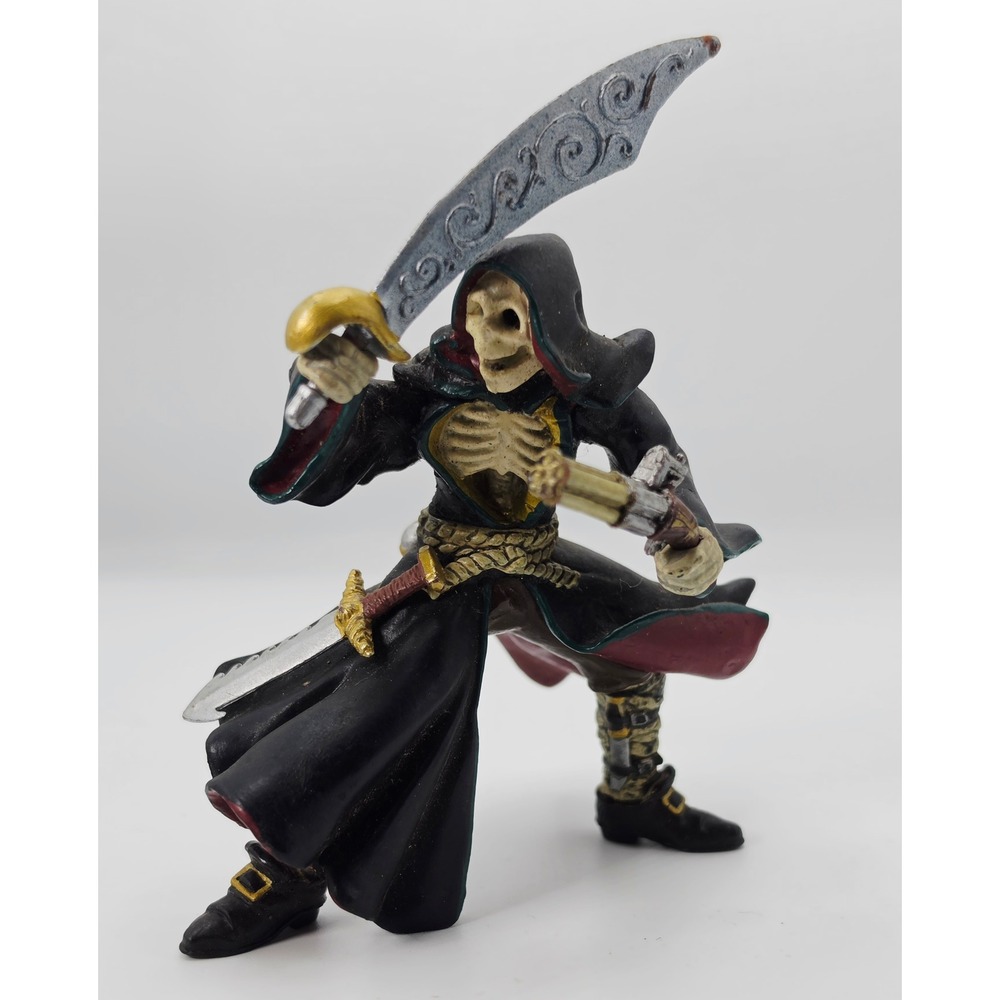 Papo 2005 Skeleton Pirate Ghost Figure Scimitar Pistol Undead Warrior